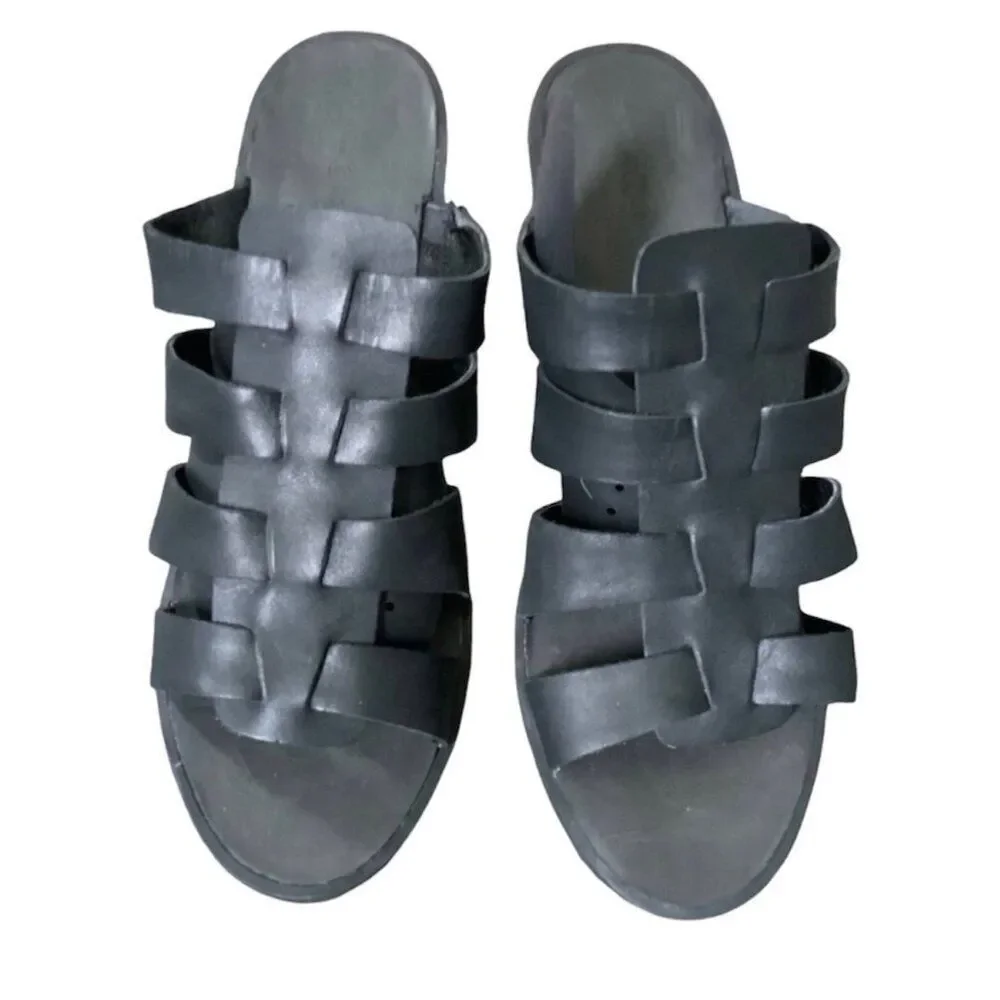 Nordstrom TREASURE & BOND Aleeya Block Heeled Slide Sandals 11 Leather Mules